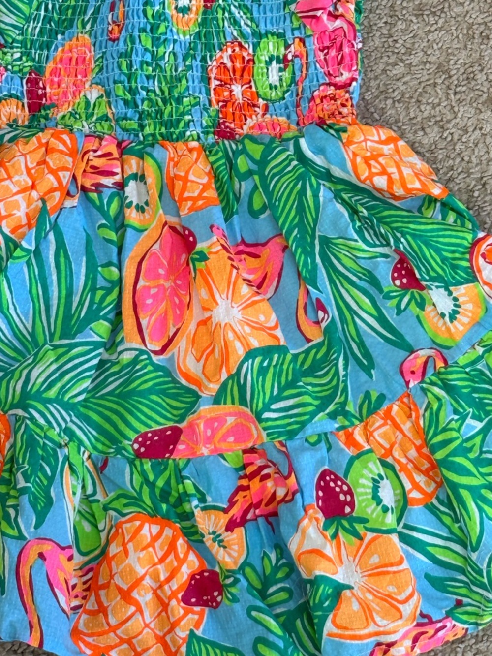 C&C California Girls Tropical Fruit Print Dress 3T Cotton Sundress NWOT - Picture 4 of 12